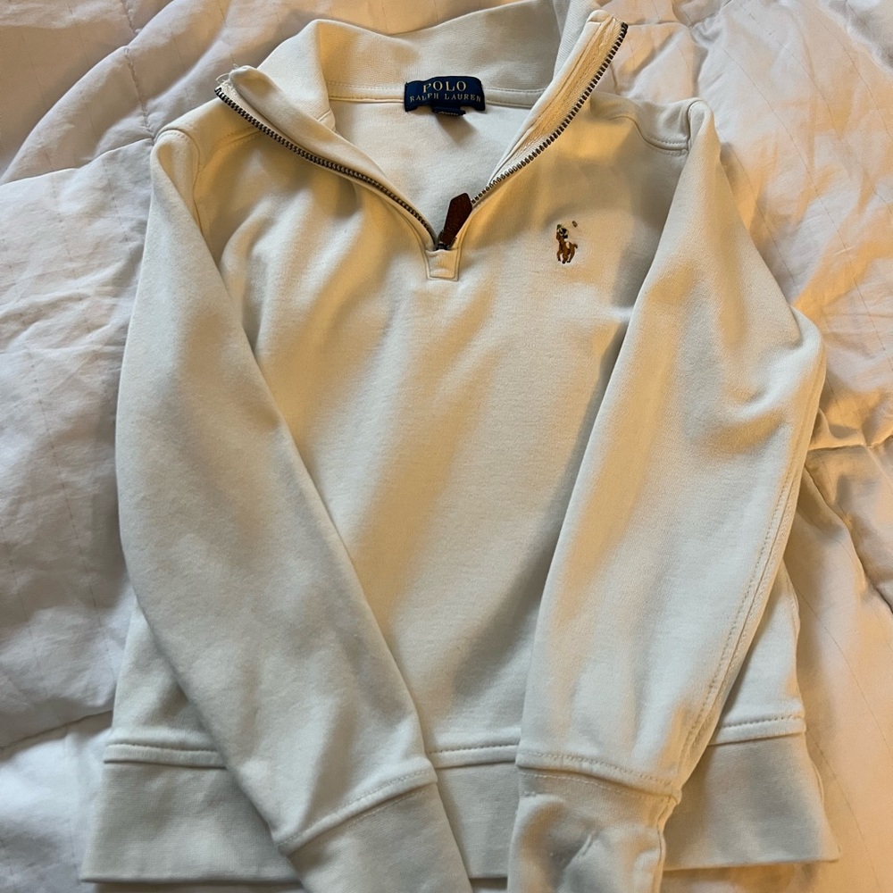 3 Quarter zip. Cream.